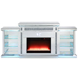 Noralie Glam Style LED Fireplace w/ Bluetooth - Ornate Home