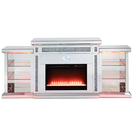 Noralie Glam Style LED Fireplace w/ Bluetooth - Ornate Home