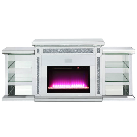 Noralie Glam Style LED Fireplace w/ Bluetooth - Ornate Home