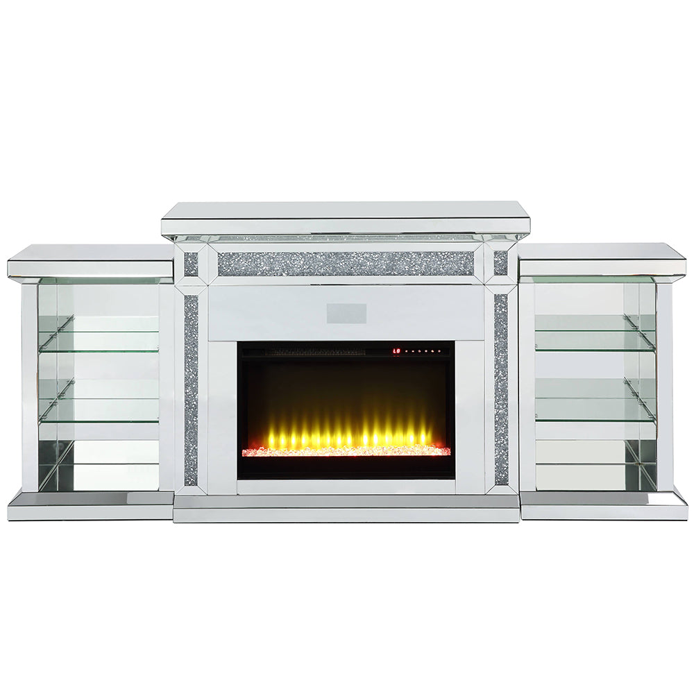Noralie Glam Style LED Fireplace w/ Bluetooth - Ornate Home