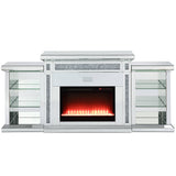 Noralie Glam Style LED Fireplace w/ Bluetooth - Ornate Home