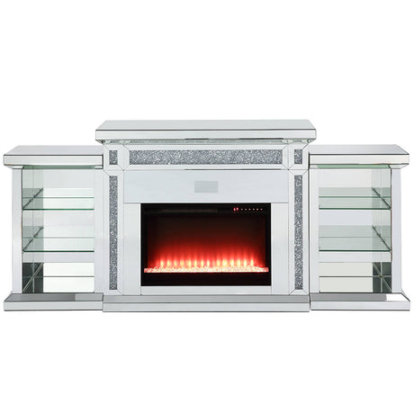 Noralie Glam Style LED Fireplace w/ Bluetooth - Ornate Home