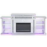 Noralie Glam Style LED Fireplace w/ Bluetooth - Ornate Home