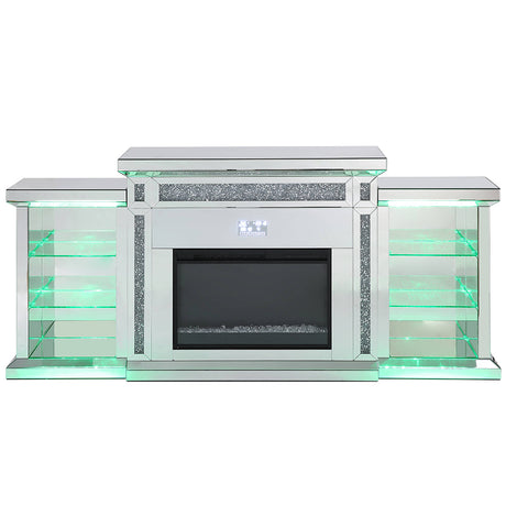 Noralie Glam Style LED Fireplace w/ Bluetooth - Ornate Home