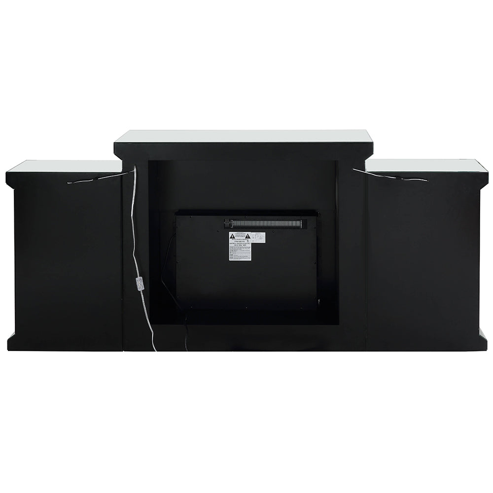 Noralie Glam Style LED Fireplace w/ Bluetooth - Ornate Home