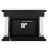 Noralie Mirrored & Faux Crystals Fireplace w/ Insert (47" W) - Ornate Home