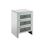 Noralie Mirrored/Faux Diamonds Accent Table - Ornate Home