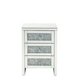 Noralie Mirrored/Faux Diamonds Accent Table - Ornate Home