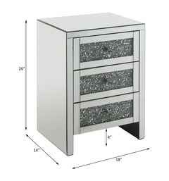 Noralie Mirrored/Faux Diamonds Accent Table - Ornate Home