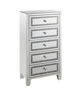 Noralie Mirrored/Faux Diamonds Cabinet - Ornate Home