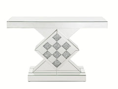Noralie Mirrored/Faux Diamonds Console Table - Ornate Home