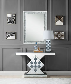 Noralie Mirrored/Faux Diamonds Console Table - Ornate Home