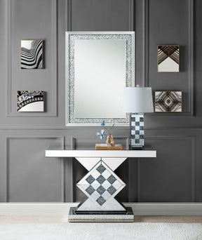 Noralie Mirrored/Faux Diamonds Console Table - Ornate Home