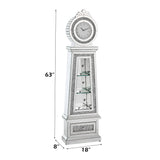 Noralie Oval Stepped Faux Diamonds Grandfather Clock - Ornate Home
