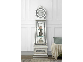Noralie Oval Stepped Faux Diamonds Grandfather Clock - Ornate Home