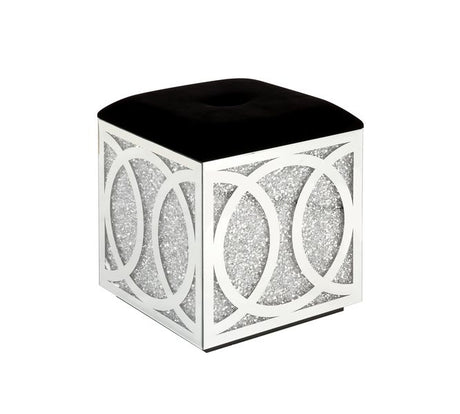 Noralie Ring Pattern Ottoman w/Storage - Ornate Home