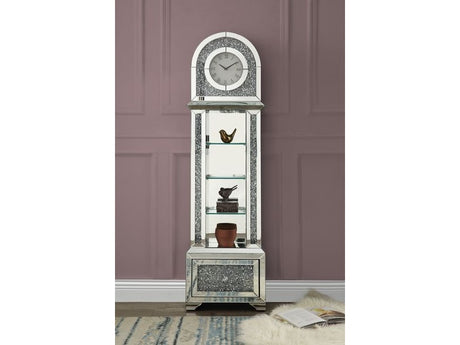 Noralie Semicircular Rectangle Faux Diamonds Grandfather Clock - Ornate Home