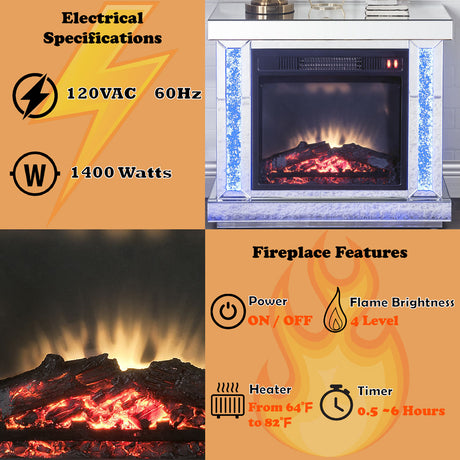 Noralie Vertical Pillar Fireplace - Ornate Home