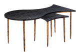 Norden Black & Bronze Coffee Table Set (2-Piece) - Ornate Home