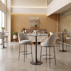 Nordhavn Gray Swivel Barstool - Ornate Home