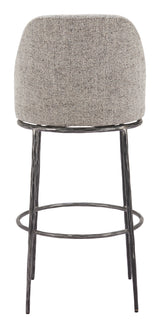 Nordhavn Gray Swivel Barstool - Ornate Home