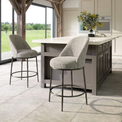 Nordhavn Gray Swivel Counter Stool - Ornate Home
