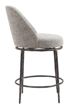 Nordhavn Gray Swivel Counter Stool - Ornate Home