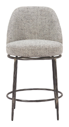 Nordhavn Gray Swivel Counter Stool - Ornate Home
