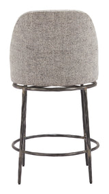 Nordhavn Gray Swivel Counter Stool - Ornate Home