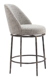 Nordhavn Gray Swivel Counter Stool - Ornate Home