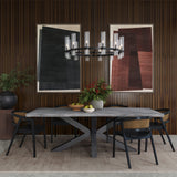 Nordic Ridge Grey 94 Dining Table w/ 6 Lucas Chairs - Ornate Home