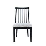 Nordic Ridge Grey 94 Dining Table w/ 6 Weston Black Chairs - Ornate Home
