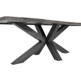 Nordic Ridge Grey 94 Dining Table w/ 6 Linden Chairs - Ornate Home