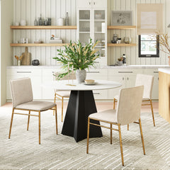 Nordvest Beige & Gold Dining Chair - Ornate Home