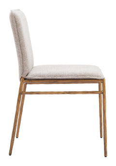 Nordvest Beige & Gold Dining Chair - Ornate Home