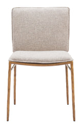 Nordvest Beige & Gold Dining Chair - Ornate Home