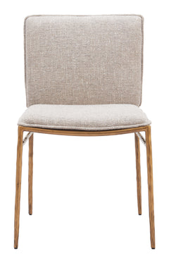 Nordvest Beige & Gold Dining Chair - Ornate Home