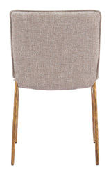 Nordvest Beige & Gold Dining Chair - Ornate Home