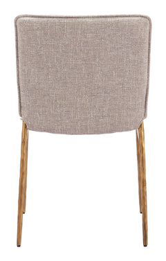 Nordvest Beige & Gold Dining Chair - Ornate Home