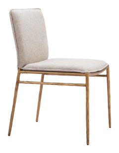 Nordvest Beige & Gold Dining Chair - Ornate Home