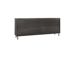 Nore Black Metal/Glass Cabinet (4 Doors) - Ornate Home
