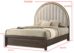 Noreen Brown King Panel Bed - Ornate Home