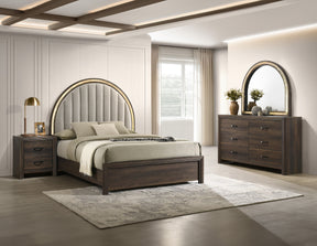 Noreen Brown Queen Panel Bed - Ornate Home