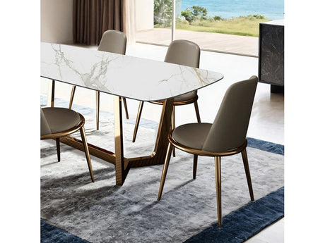 Norelli Gold/Taupe Dining Table - Ornate Home
