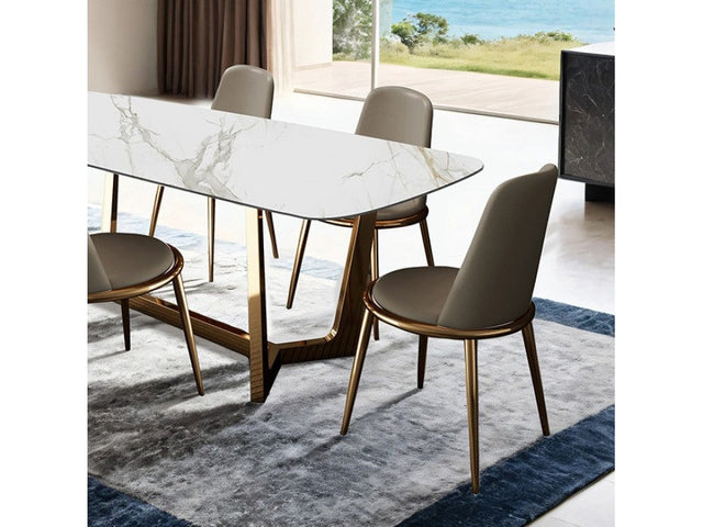 Norelli Gold/Taupe Dining Table - Ornate Home