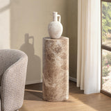 Norfolk Brown/Ivory Medium Round Display Pedestal