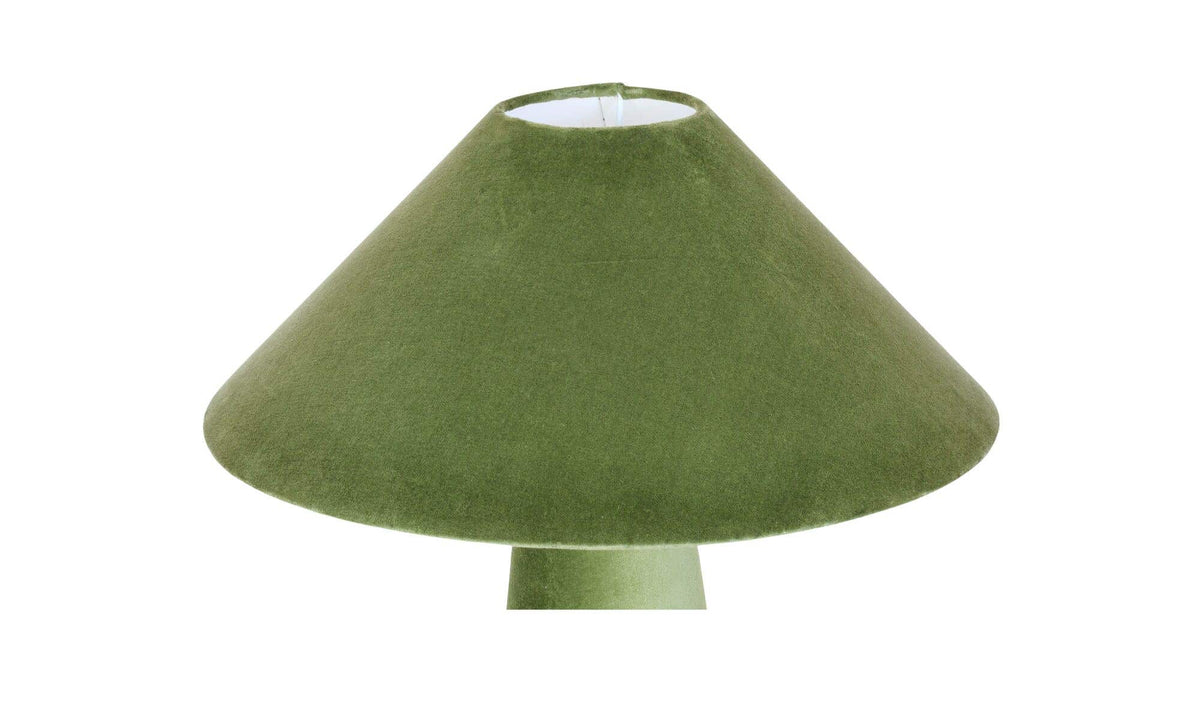 Nori Dark Green Velvet Table Lamp - Ornate Home