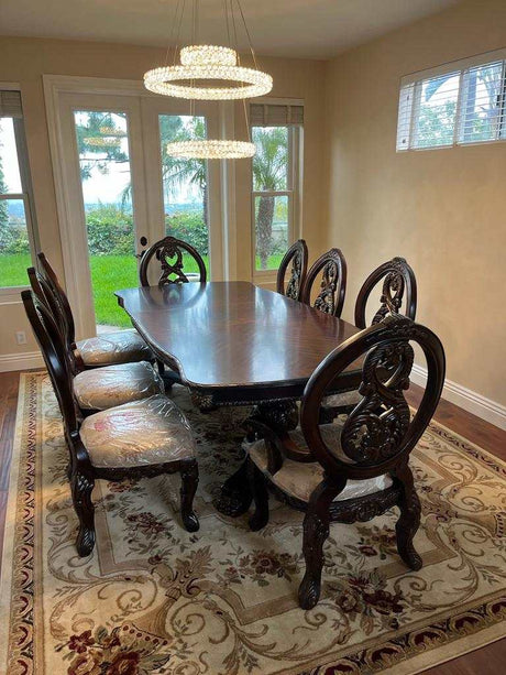 Normandy Brown Cherry Dining Table w/ 2 Leaves - Ornate Home