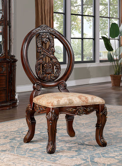 Normandy Brown Cherry/Tan 7 Pc. Dining Room Set - Ornate Home