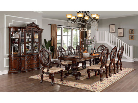 Normandy Brown Cherry/Tan 7 Pc. Dining Room Set - Ornate Home
